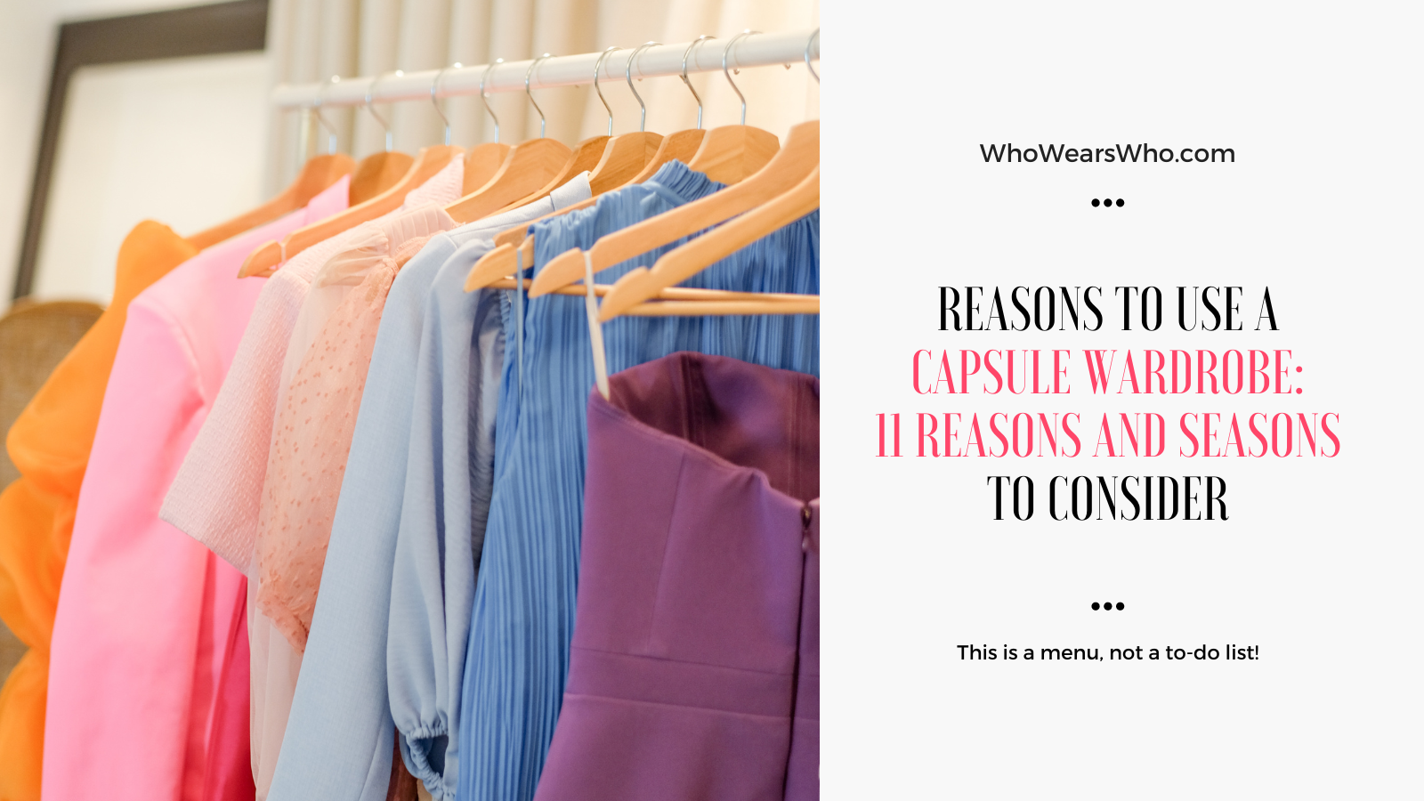 Reasons to use a capsule wardrobe Twitter